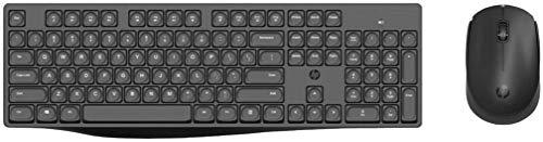 Hp Cs10 Wireless Multi-Device Keyboard And Mouse Combo,Usb Plug And Play With 2.4 Ghz Wireless Connection,800/1200/1600 Dpi/Long Battery Life, Black (7Ya13Pa)