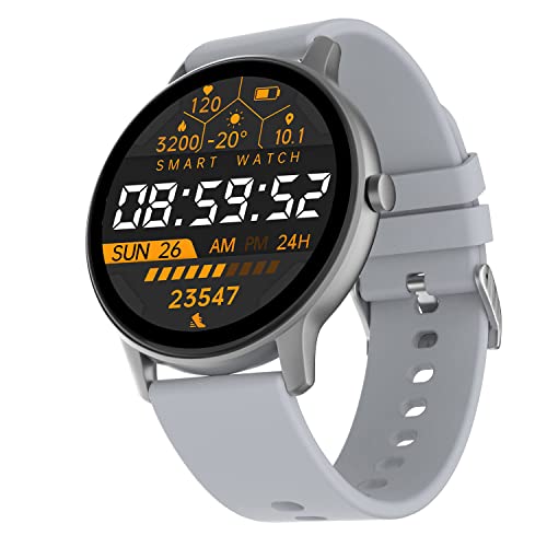 Fire-Boltt Rage Full Touch 1.28” Display & 60 Sports Modes With Ip68 Rating Smartwatch, Sp02 Tracking, Over 100 Cloud Based Watch Faces, Grey, Free Size