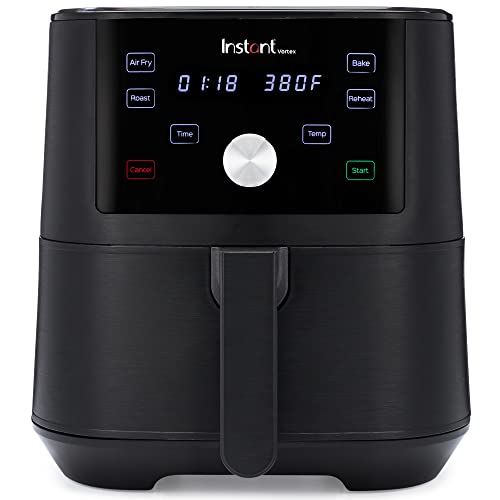 Instant Vortex 4-In-1 Air Fryer, 6 Quart, 4 One-Touch Programs, Air Fry, Roast, Bake, Reheat