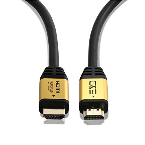 C&E Cne47784 High Speed Ultra Hdmi Cable Cl3 Rated (30 Feet / 9.1 Meter) With Ethernet, Supports (4K X 2K @ 60Hz), Video 4K Uhd 2160P, Hd 1080P, 3D, 18Gbps, Audio Return, Gold (2 Pack)