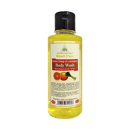 Khadi Pure Herbal Orange & Lemongrass Body Wash, 210 Ml