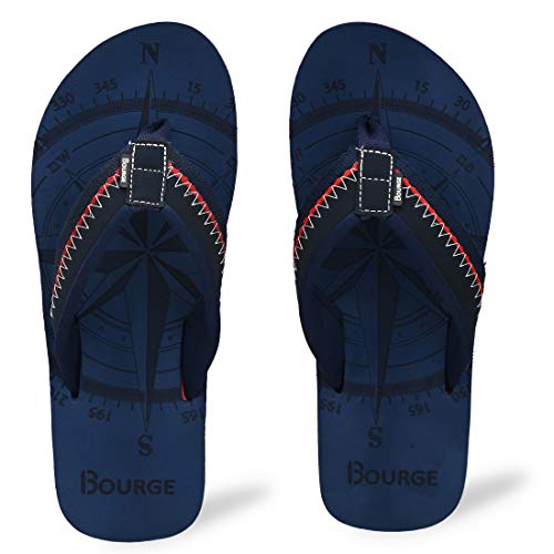 Bourge Men’S Canton-Z3 Navy Flip-Flops-8 Uk (42 Eu) (9 Us) (Canton-7-08)