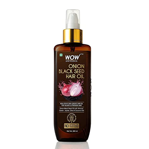 Wow Skin Science Onion Hair Oil For Hair Growth And Hair Fall Control – With Black Seed Oil Extracts – 200 Ml