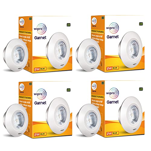 Wipro 2W Intergrated Spotlight Blue(Pack Of 4)