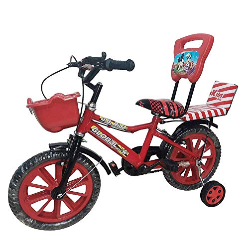 Global Bikes Super 16T Fully Adjustable Bike With Back Support Kid’S Bicycle (5 To 8 Years, Red)