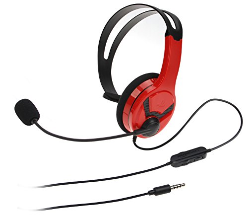 Amazonbasics Mono Chat Wired On Ear Headphones With Mic For Playstation 4 (Officially Licensed, Red)