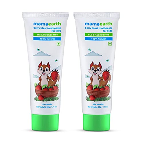 Mamaearth Berry Blast Plaque Removal Toothpaste Value Pack (50G X 2)