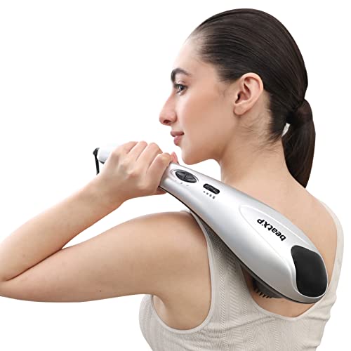 Beatxp Stream Full Body Massager Machine For Pain Relief With 4 Attachments – Electric Back Massager For Pain Relief – With Up To 18 Months Warranty (Metallic Silver)