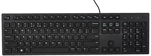 Dell Kb216 Wired Multimedia Usb Keyboard With Super Quite Plunger Keys With Spill-Resistant Black