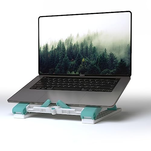 Striff Laptop Stand For Desk, Ergonomic Computer Stand Laptop Riser, Phone And Tablet Stand For Desk, Portable Laptop Elevator Holder Compatible With Macbook, Laptop,Tablet(Whitesky)