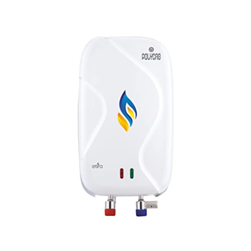 Polycab Etira 3Ltr Electric Instant Water Heater (Geyser) With Anti Rust Tank, Powerful Heating Element, Multiple Layer Safety, Isi Certified With 5 Years Inner Tank Warranty (White)